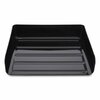 Tru Red Side-Load Stackable Plastic Document Tray, 1 Section, Letter-Size, 12.63 x 9.72 x 3.01, Black, 2PK TR55327
